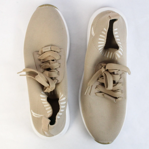 Nautica Women's Beige Lace Up Pull On Stretch Shoes Size 8