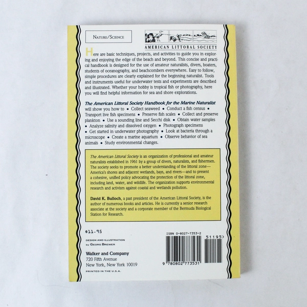 American Littoral Society Handbook for the Marine Naturalist by Bulloch