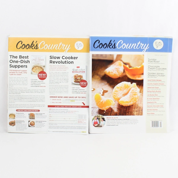 Set of 2 Cook's Country Magazines February/March 2010 Boston Common Press