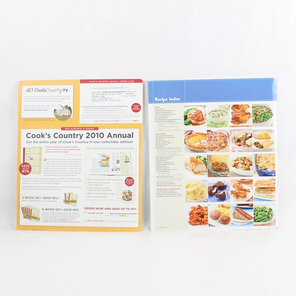 Set of 2 Cook's Country Magazines February/March 2010 Boston Common Press