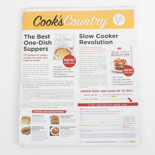 Set of 2 Cook's Country Magazines February/March 2010 Boston Common Press