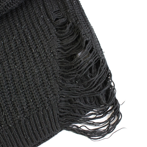 Divided by H&M Black Knit Sweater Pullover Distressed Women's Size Small Flawed