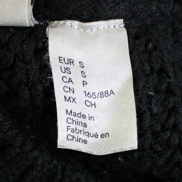 Divided by H&M Black Knit Sweater Pullover Distressed Women's Size Small Flawed