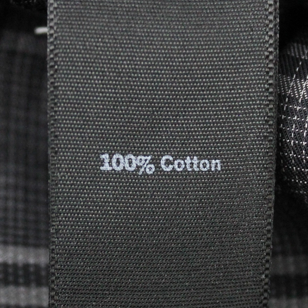 Marc Anthony Slim Fit Button Up Long Sleeve Black White Gray Plaid Men's 34-35