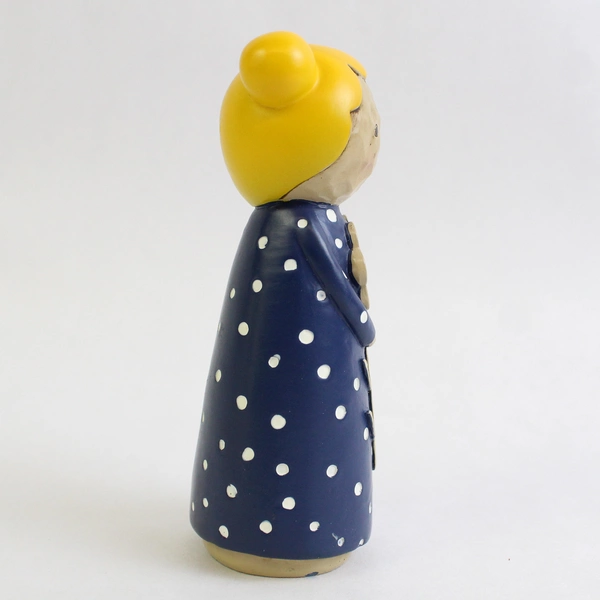Hallmark Blond Girl in Polka Dot Dress 4.5" Decorative Friend Figure