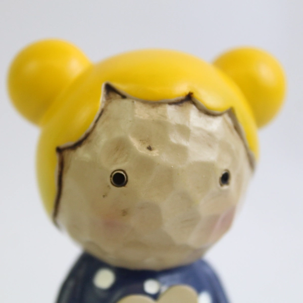 Hallmark Blond Girl in Polka Dot Dress 4.5" Decorative Friend Figure