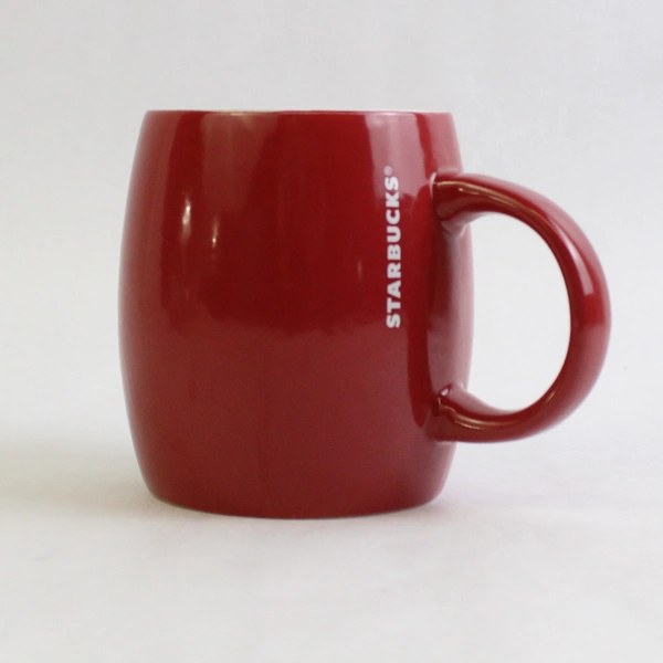 Starbucks Solid Red Ceramic Mug 14oz Coffee Tea Cup