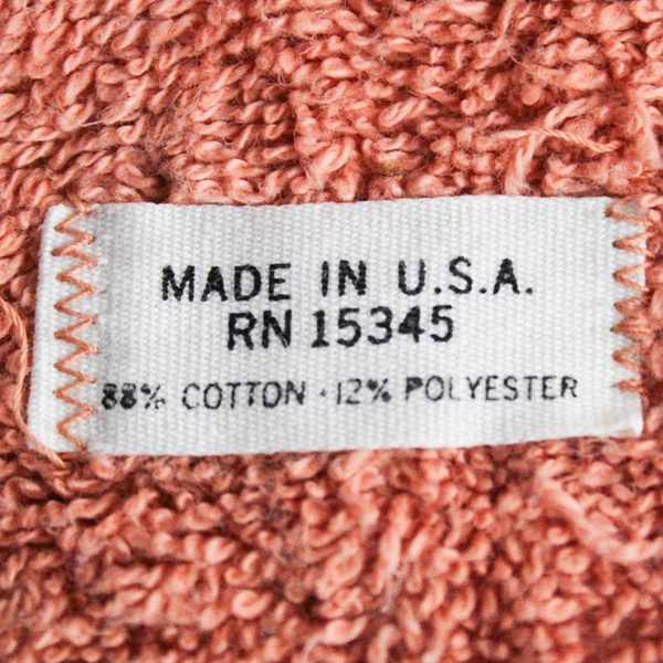 Set of 4 Erwin Mills Bathroom Towels: 2 Bath 2 Hand Peach 88% Cotton, Polyester