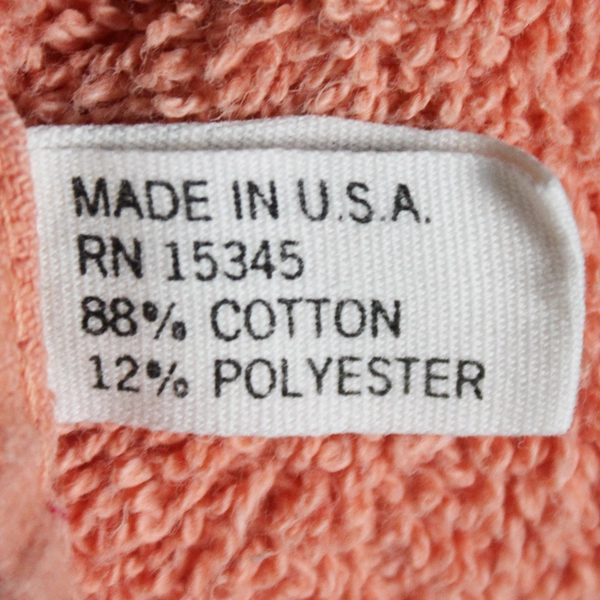 Set of 4 Erwin Mills Bathroom Towels: 2 Bath 2 Hand Peach 88% Cotton, Polyester