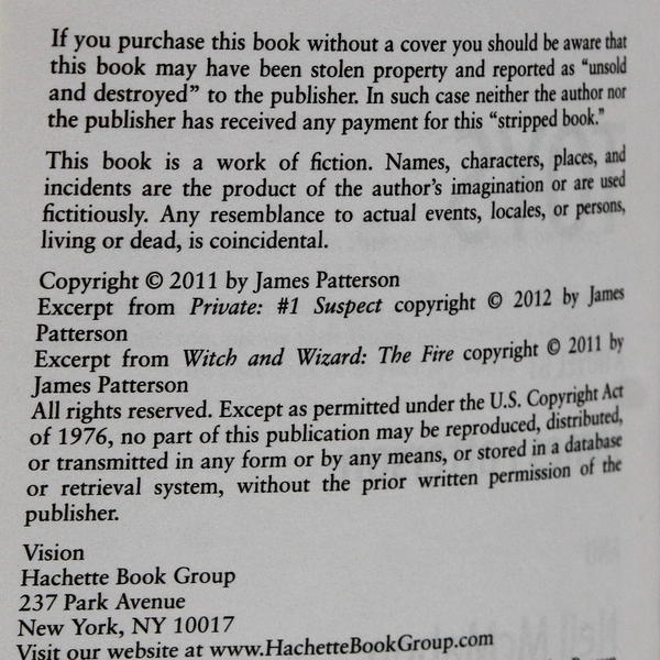 Toys by James Patterson And Neil McMahon 2011 Paperback