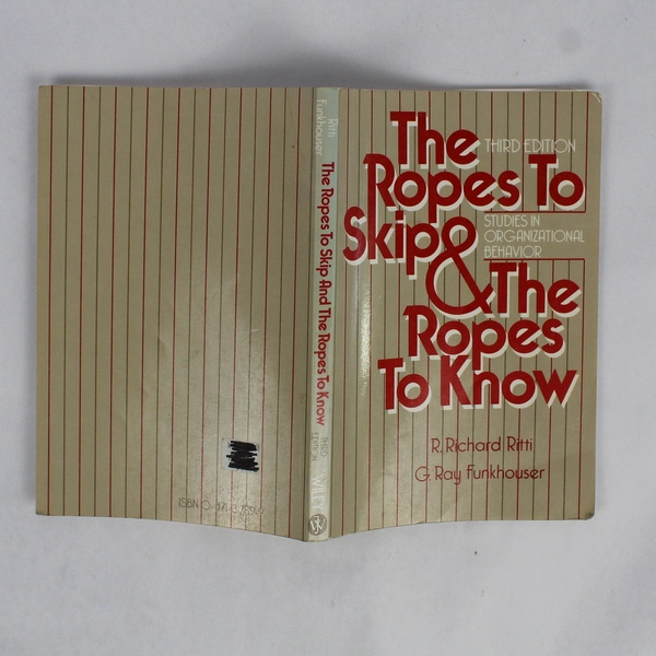 The Ropes To Skip & The Ropes To Know by Ritti and Funkhouser 1987 Paperback