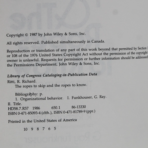 The Ropes To Skip & The Ropes To Know by Ritti and Funkhouser 1987 Paperback