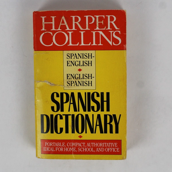 Harper Collins Spanish Dictionary 1991 Paperback Bilingual English-Spanish Book
