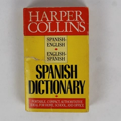 Harper Collins Spanish Dictionary 1991 Paperback Bilingual English-Spanish Book