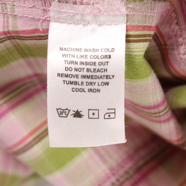 Aura Pink Green Plaid XL Long Sleeve Shirt Women at Wrangler Good Condition