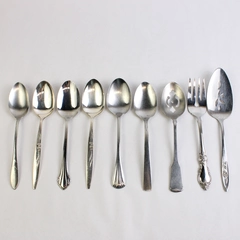 Lot of 9 Oneida Stainless Steel Serving Utensils Various Patterns
