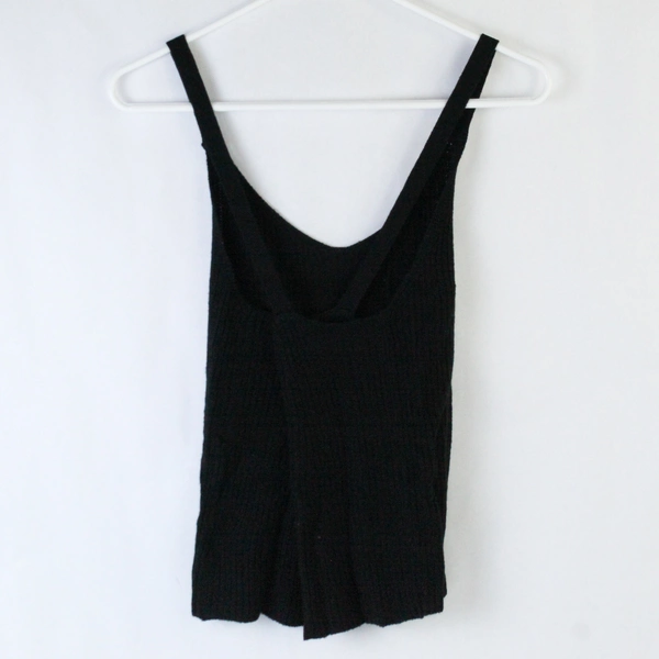 Pink Republic Women's Black Knit Tank Top Cross Back Size Small Pre-Owned