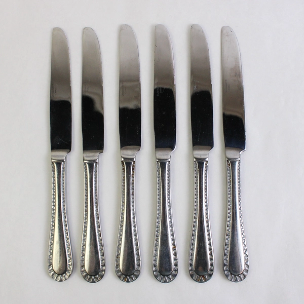 Set of 6 Cuisinart Hailey Stainless Steel Solid Dinner Knives