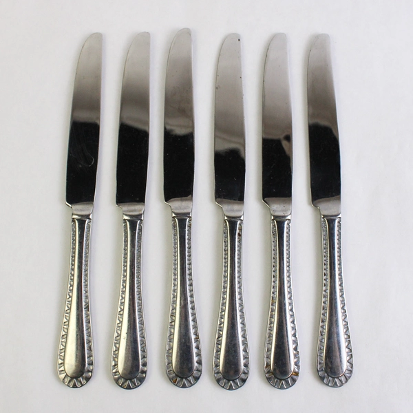Set of 6 Cuisinart Hailey Stainless Steel Solid Dinner Knives