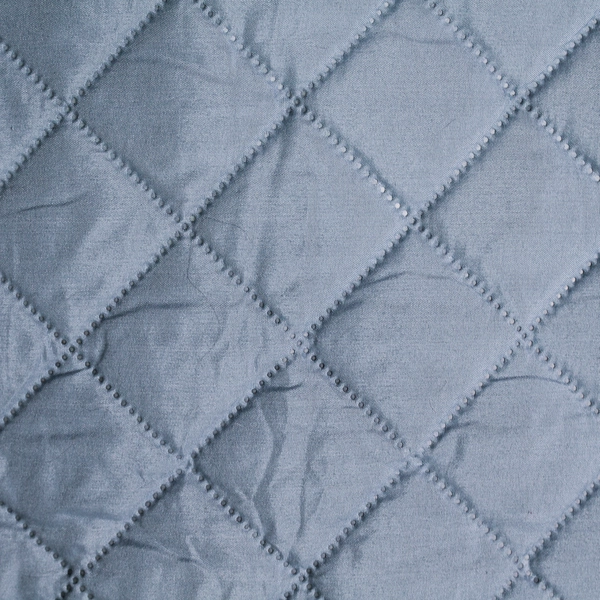 Michael O'Neil Blue Beige Reversible Quilted Armchair Cover 74" x 65"