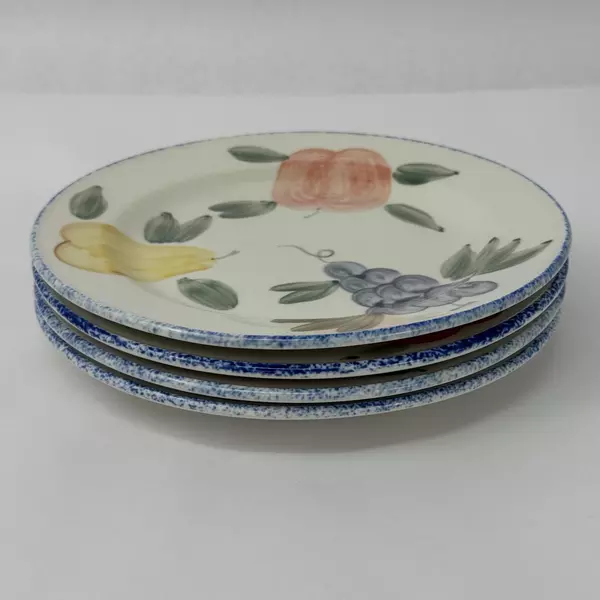 Four 1995 Sakura Sue Zipkin Orchard Valley Majesticware Stoneware Salad Plates