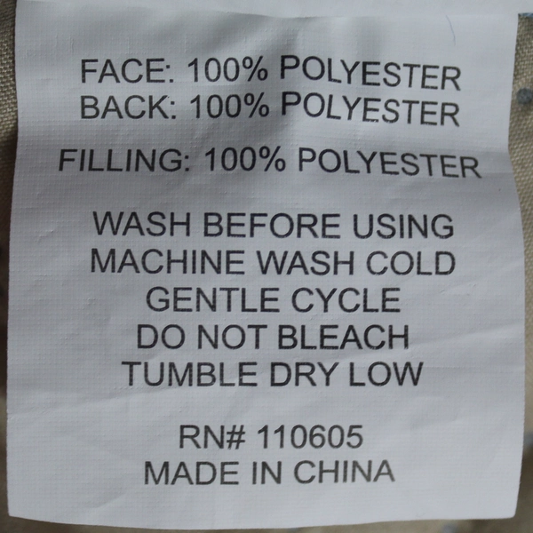 Michael O'Neil Blue Beige Reversible Quilted Armchair Cover 74" x 65"