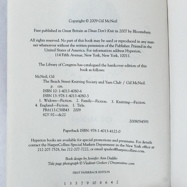 The Beach Street Knitting Society and Yarn Club by Gil McNeil, 2009
