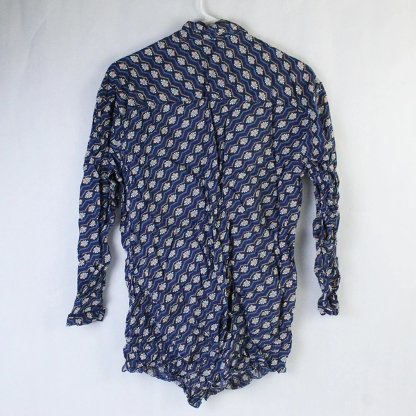 Victoria's Secret Long Sleeve Pajama Top Small Purple Floral Print Sleepwear