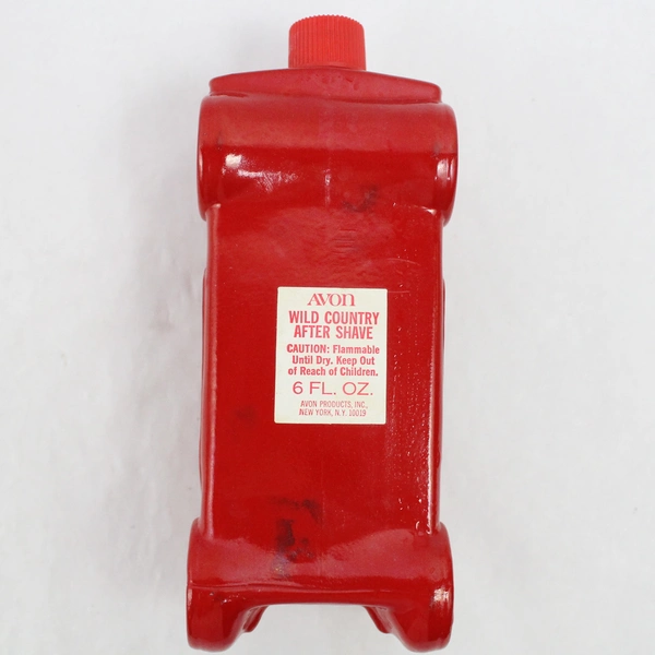 Vintage Collectible Avon Wild Country After Shave Red Car Bottle Empty 6 Fl Oz