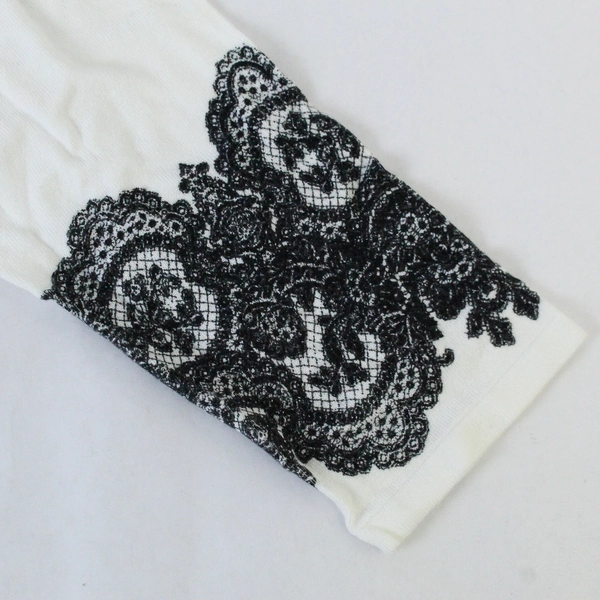 Roz & Ali Women's Sweater with Faux Lace Detail, Size M, Good Pre-Owned