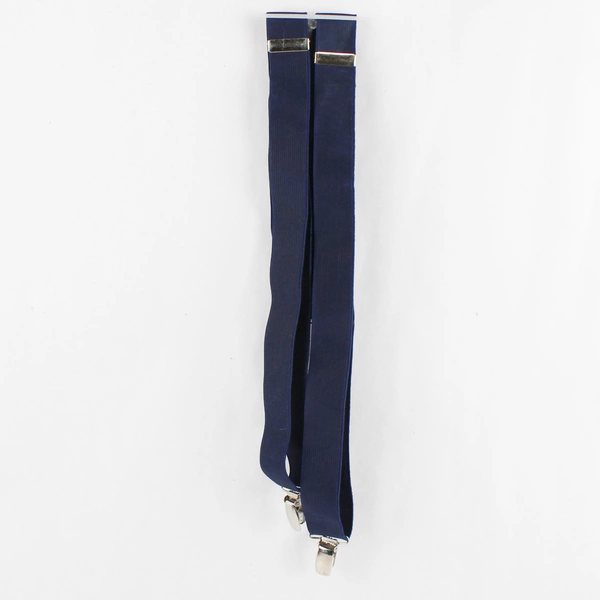 Unbranded Navy Clip Adjustable Elastic Men's Suspenders