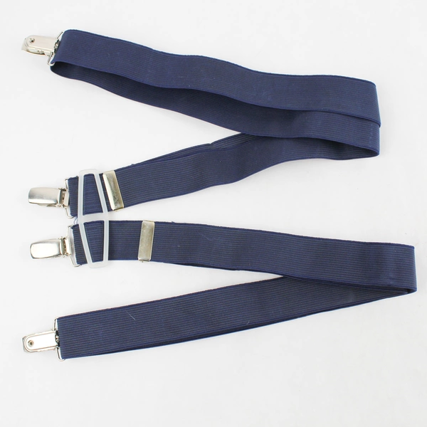Unbranded Navy Clip Adjustable Elastic Men's Suspenders