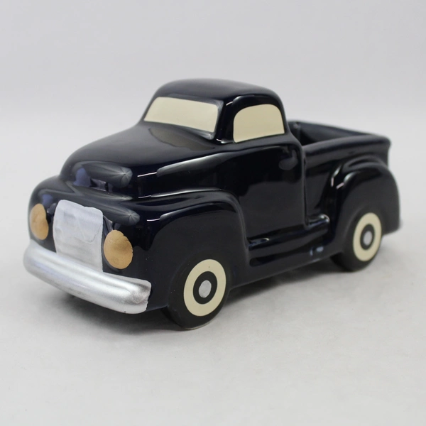 7x3" Blue Ceramic Replica Of A Vintage 1950s Truck