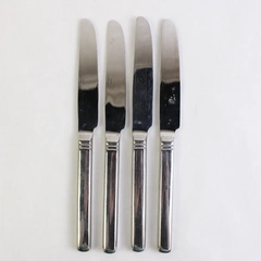 Set of 4 Cuisinart Seminary Stainless Steel Hollow Dinner Knives