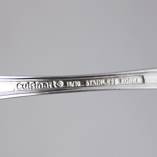 Lot of 5 Cuisinart Mansfield Stainless Steel Flatware Soup Spoons Salad Fork