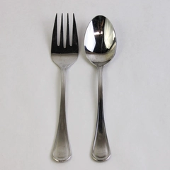 2 Pc Set Cuisinart Mansfield Stainless Steel Meat Serving Fork and Serving Spoon