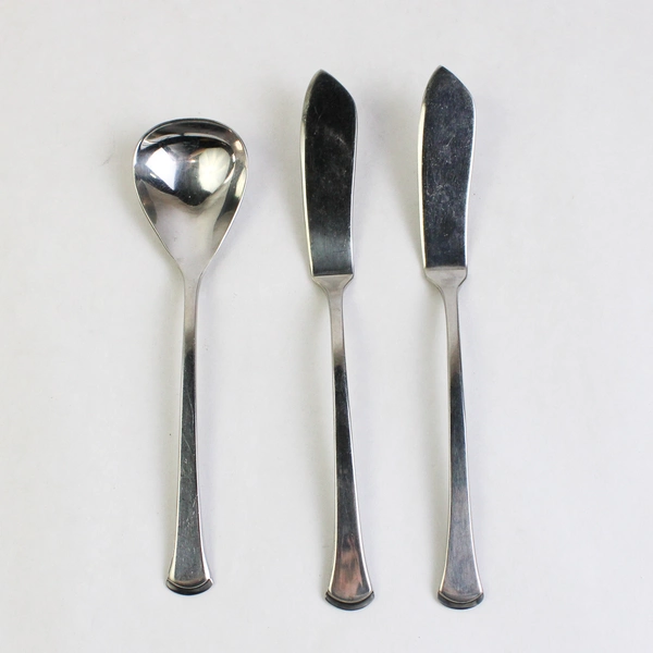 Lot of 3 Dansk Flatwear Solara (Stainless) 1 Sugar Spoon, 2 Knifes