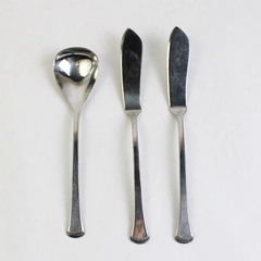 Lot of 3 Dansk Flatwear Solara (Stainless) 1 Sugar Spoon, 2 Knifes