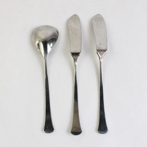 Lot of 3 Dansk Flatwear Solara (Stainless) 1 Sugar Spoon, 2 Knifes