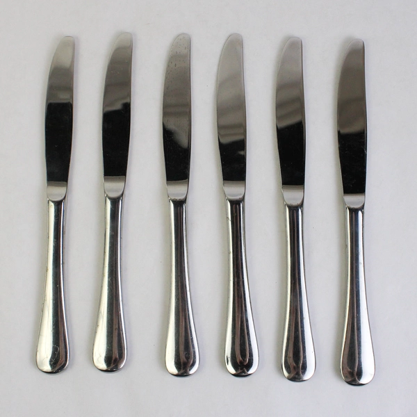 Lot Of 6 Dansk Flatwear Silhouette (Stainless) Modern Solid Knife