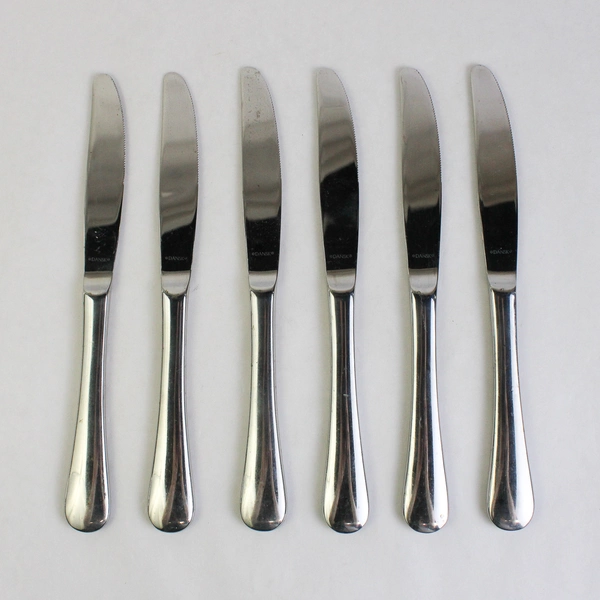 Lot Of 6 Dansk Flatwear Silhouette (Stainless) Modern Solid Knife