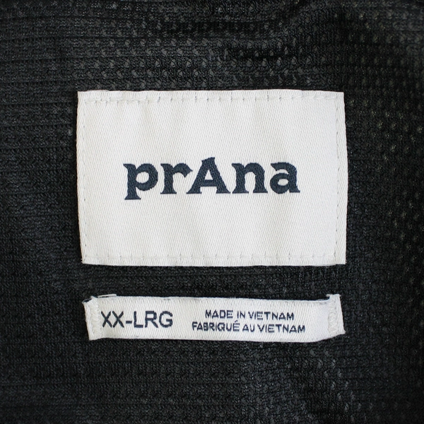 prAna Light Gray Gingham Short-Sleeved Button-Up Vented Shirt Men's Size 2XL