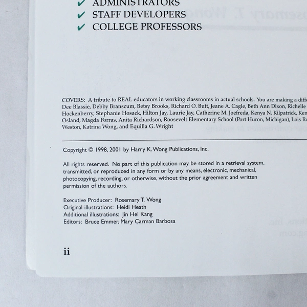 The First Days of School Rosemary T. Wong Harry K. Wong 1998 Paperback