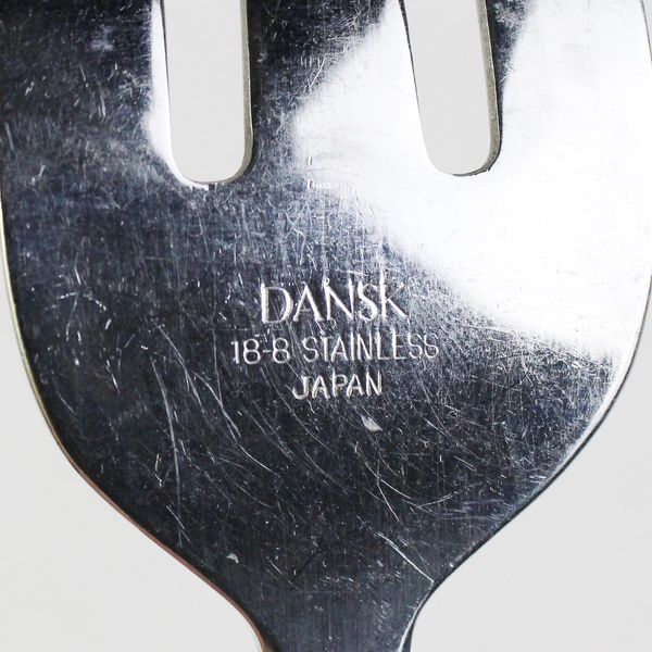 Lot Of 2 Dansk Flatwear Prism (Stainless) Medium Cold Meat Serving Fork & Fork