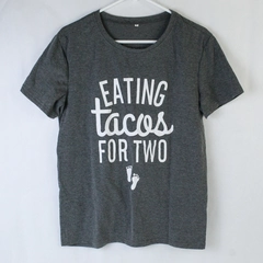 Eating Tacos For Two Maternity Graphic Print Shirt Top Women's Size M Gray