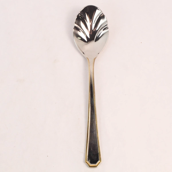 Towle Beacon Hill Gold Accent Outline Clamshell Teaspoon Stainless Steel