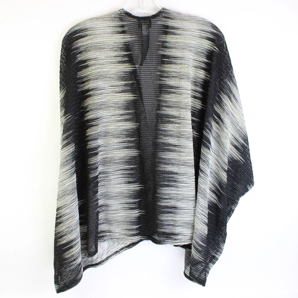 Traveler's Collection by Chico's Black and White Knit Shrug Women's Size S/M