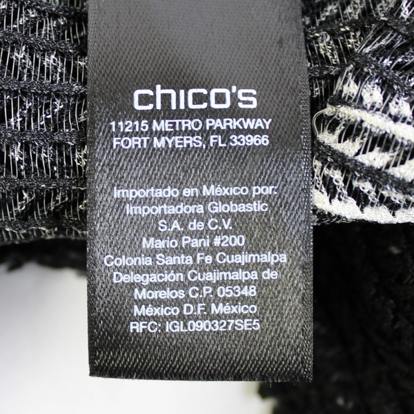 Traveler's Collection by Chico's Black and White Knit Shrug Women's Size S/M