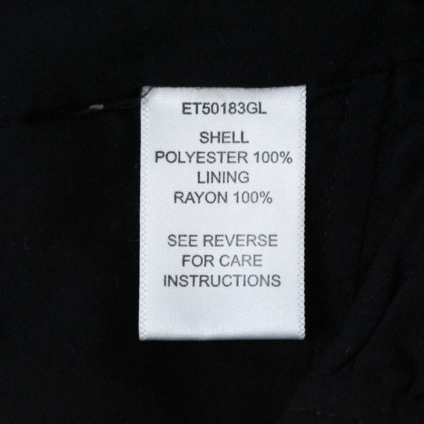 En Creme Crop Top Tank Tasseled Hem Black White Dots Size Small Elastic Back