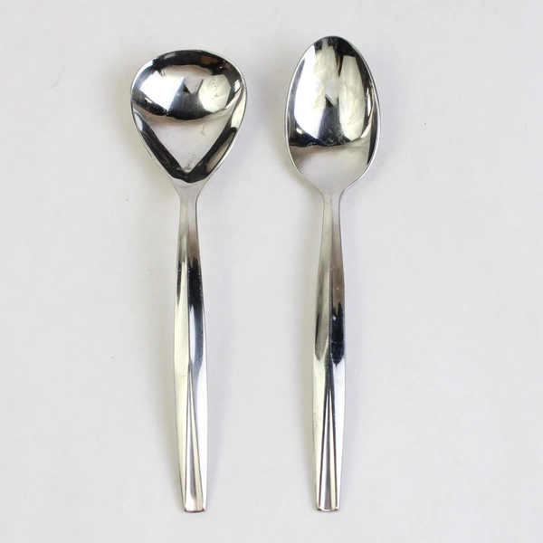Lot Of 2 Dansk Flatwear DAS45 (Stainless) Teaspoon & Sugar Spoon